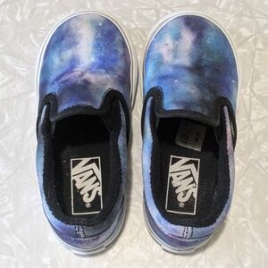 Vans Shoes Toddler Size 8 Classic Slip-On Galaxy Print Canvas Sneakers